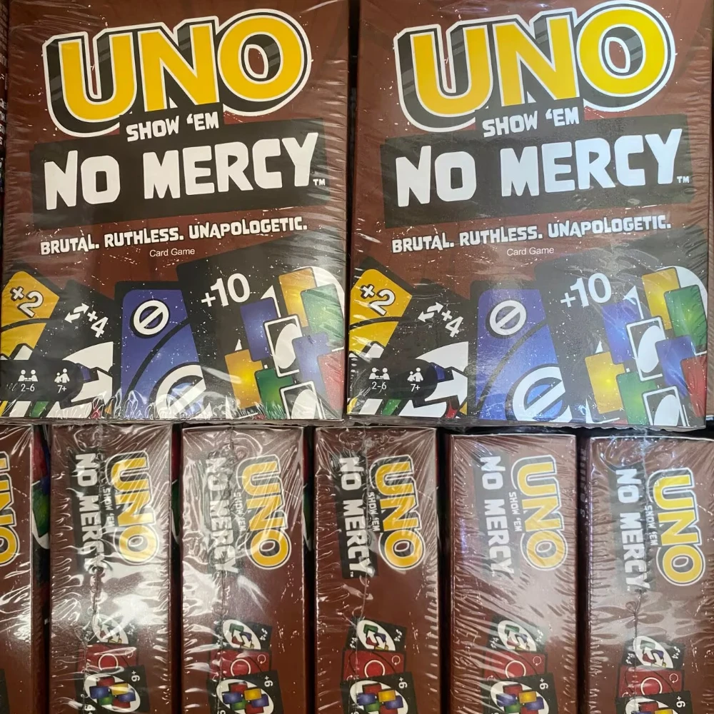 UNO NO MERCY Matching Card Game  Multiplayer Family Party Boardgame Funny Friends Entertainment Poker