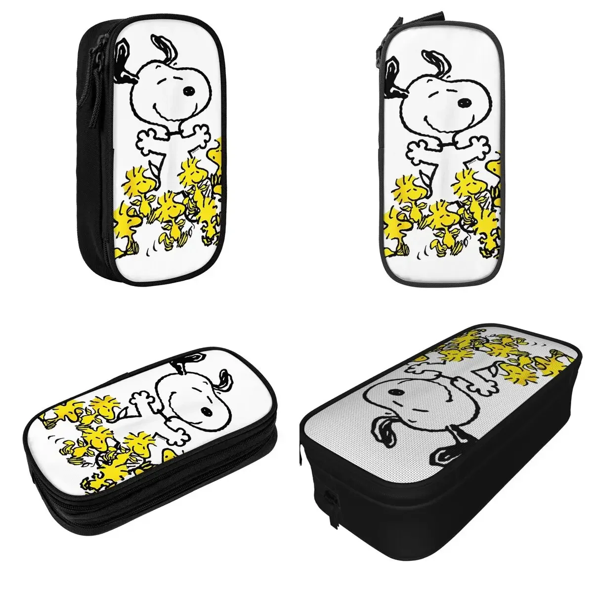 Fun Peanuts Snoopy Chick Party Pencil Case Pencil Box Pen Holder for Student Big Capacity Bags Student School Zipper Accessories