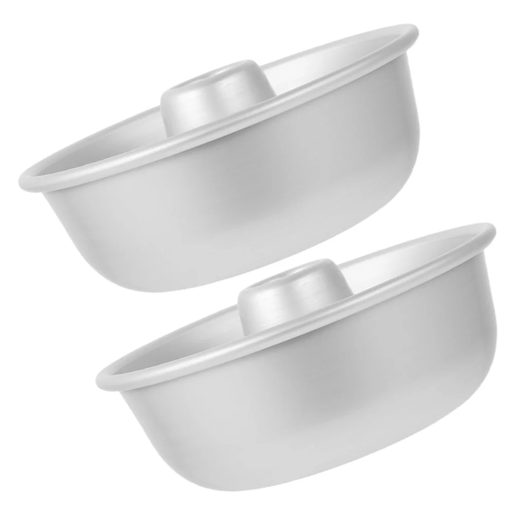

2Pcs Food Cake Pans Round Alloy Baking Molds with Hollow Center for Frosting and Pudding Fillings Alloy Cake Pan