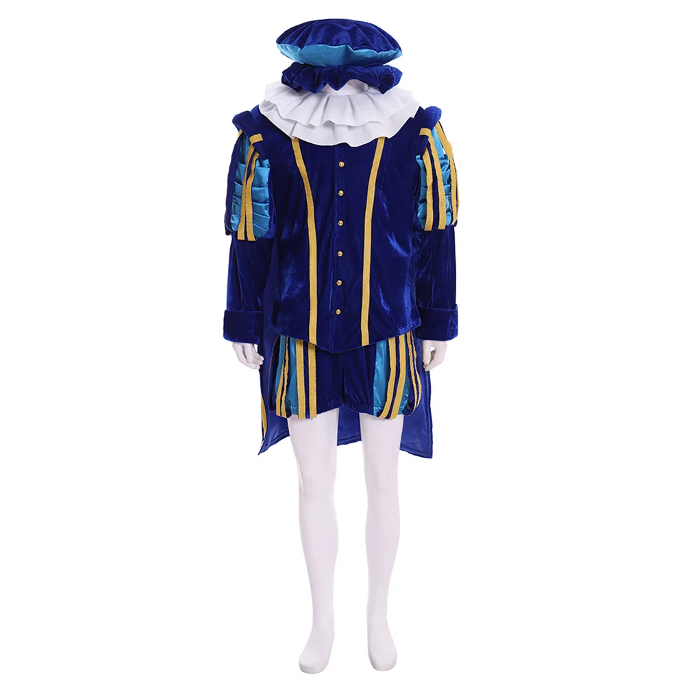 

Men's Tudor Period King Costume Medieval Victorian Renaissance Royal Court Prince Knight Fancy Suits Halloween Party Outfits