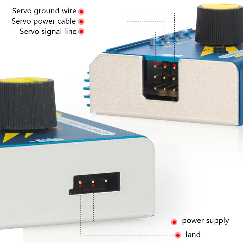 Velocità elettronica del servo tester in metallo Rc ​ ​ Master di controllo controller per aerei RC, barche per auto, servo tester RC di alta qualità