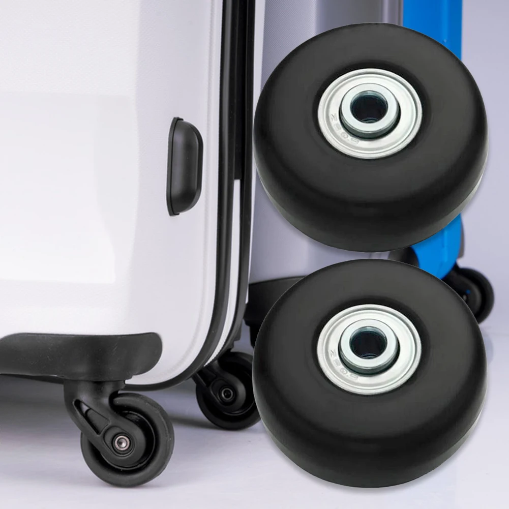 

1 Pair Luggage Suitcase Replacement Wheels with Metal Bearings Axles Screw Trolley Case Wheels Wear Resistant Deluxe Repair Tool