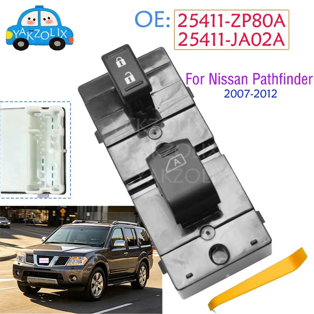 For Nissan Pathfinder 2007 2008 2009 2010 2011 2012 Passenger side Power Lifter Window Switch Button 25411-ZP80A 25411-JA02A