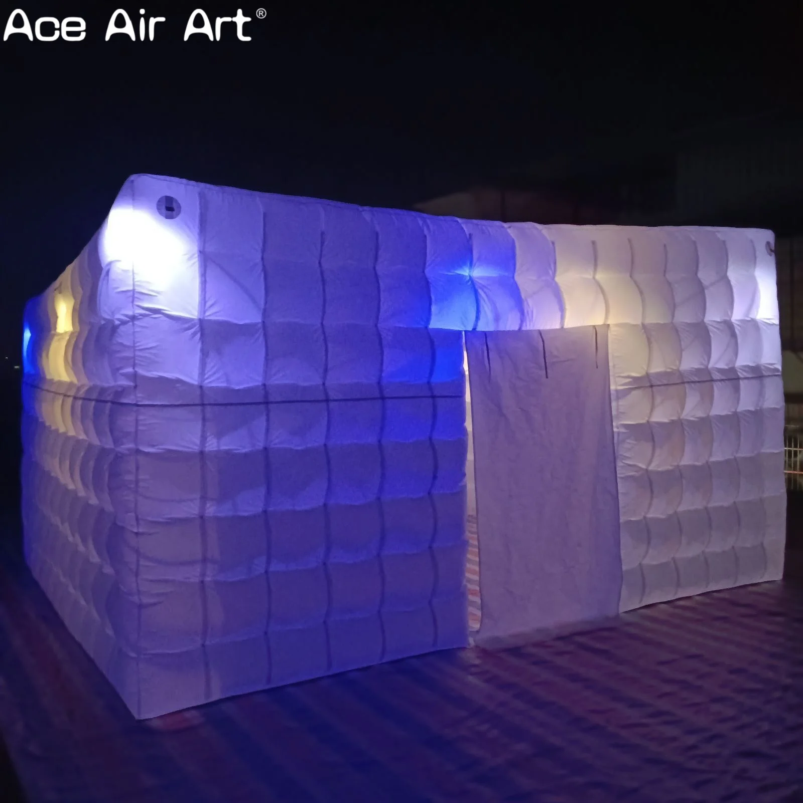 Inflatable Square Tent for Outdoor Promotion Events Large LED Lights Tent Inflatable Structure for Parties & Displays