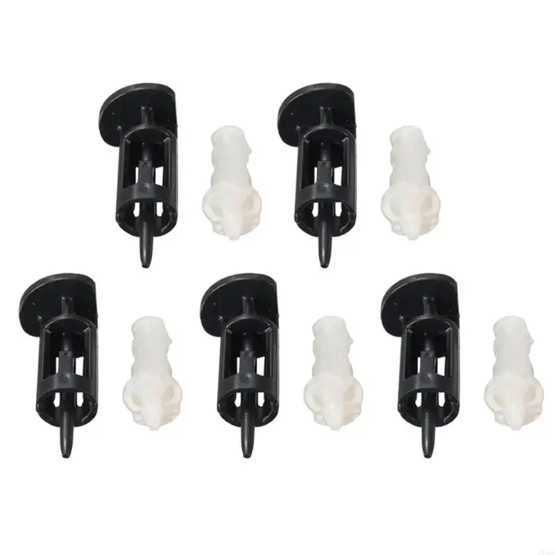 C63A 5 Pairs CPU Heatsink Mount Pins, Plastic Mounting Clip Push Screws for Intel LGA Socket 775 1150 1155 1156 1366 Cooler