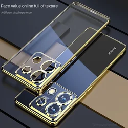 For Xiaomi POCO M6 Pro 4G Case Soft TPU transparent plating Slim protective Back Cover Case For XiaomiPOCO M6 M6 Pro Phone Shell
