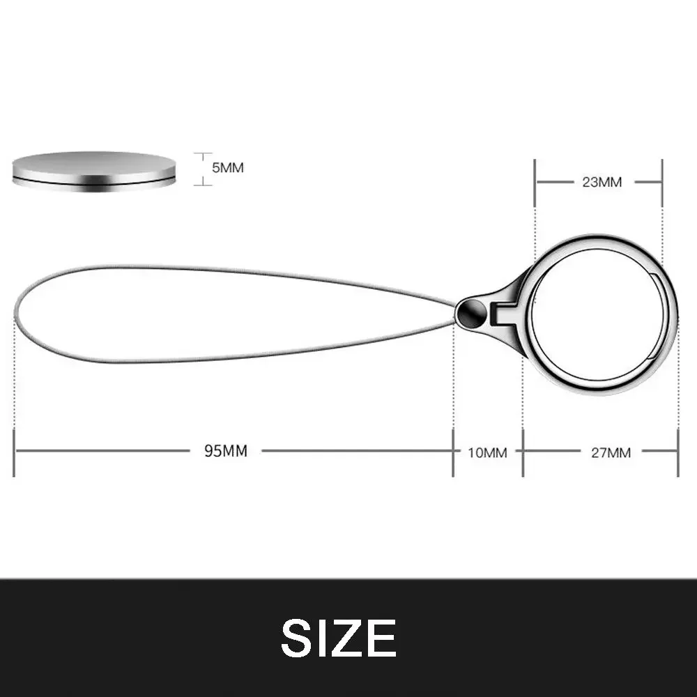 2 in 1 Mobile Phone Holder Universal Finger Ring Phone Lanyard Portable Mini Mobile Phone Bracket Metal Stand Ring Accessory