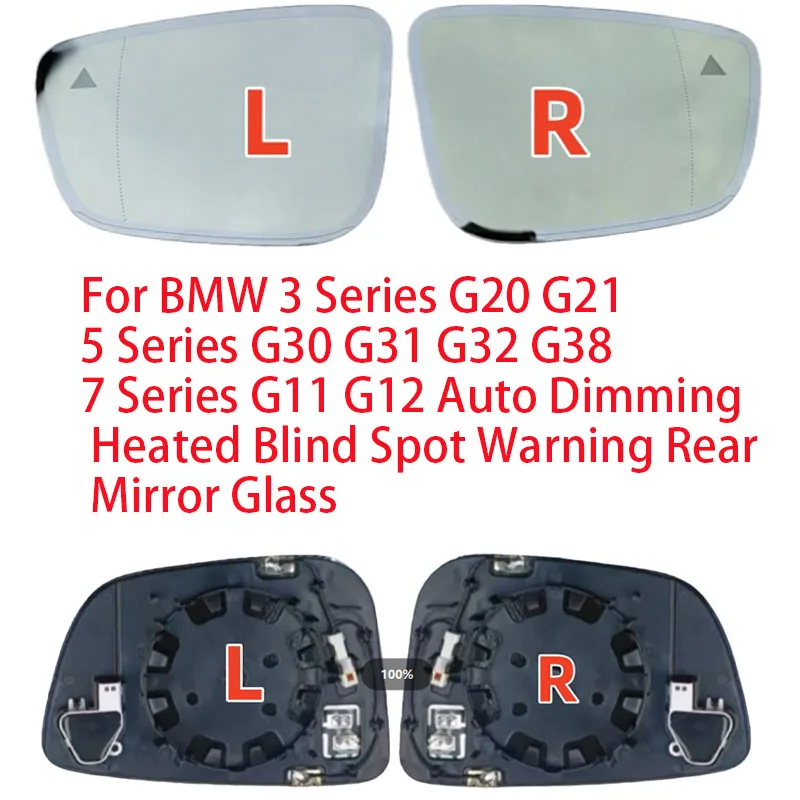 

For BMW 3 Series G20 G21 5 Series G30 G31 G32 G38 7 Series G11 G12 Auto Dimming Heated Blind Spot Warning Rear Mirror Glass