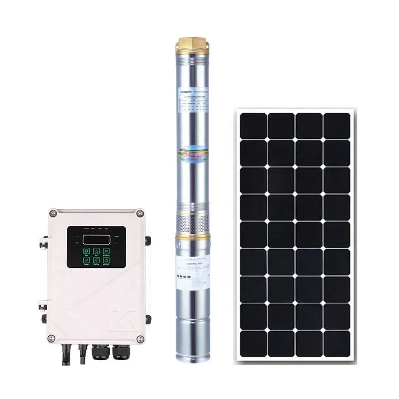 160m Head 2HP 110V DC Submersible Solar Powered Borehole Deep Well Water Pump for Pumping Irrigation - Image 2