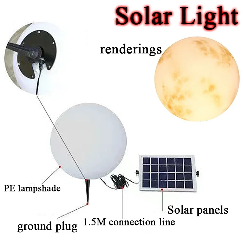 クリエイティブな月の形をしたLEDランプ,屋外の芝生の形,雰囲気,地面の挿入,装飾的な景観照明,庭や小道に最適です。