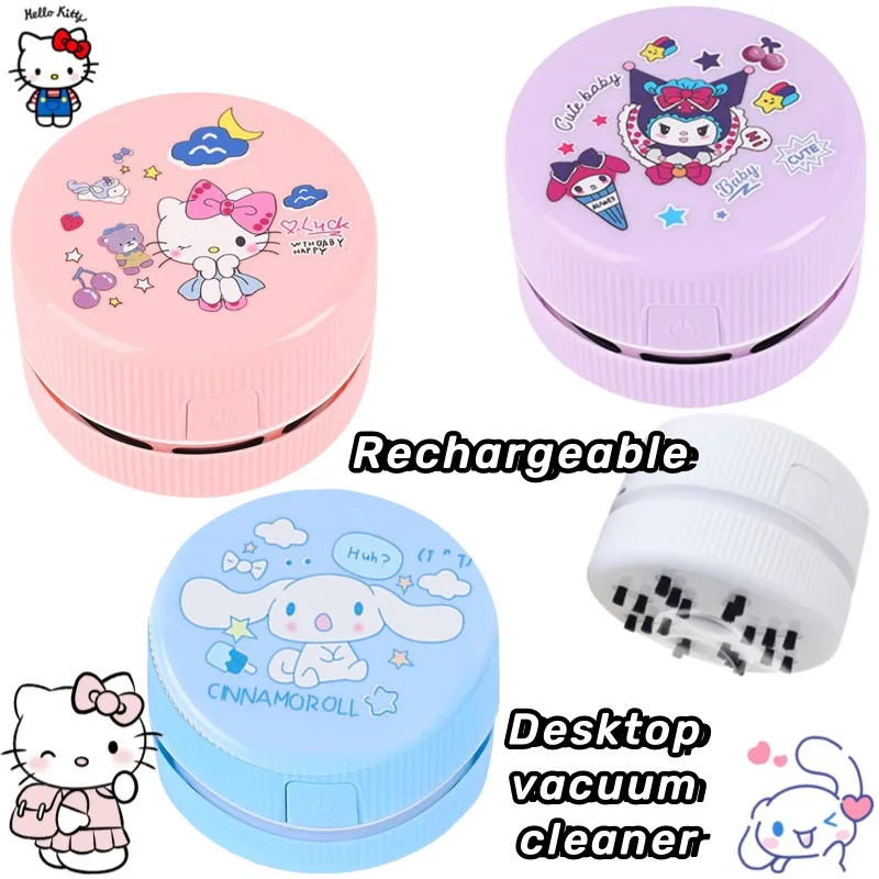 

Sanrio Cinnamoroll Kuromi Creative Cartoon Cute Desktop Eraser Shredding Vacuum Cleaner High Value Girlfriend Gift Wholesale