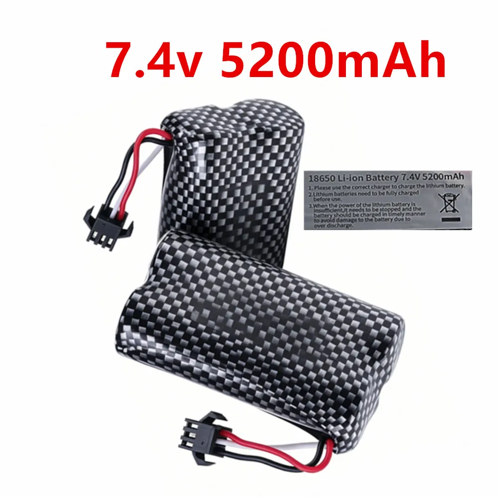 Li-ion Battery 7.4V 5200mAh 18650 For MN128 MN78 LC79 MN90K MN91 2s 7.4v Battery For Watch Gesture Sensing Twisted RC Stunt Car