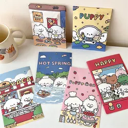 100 Pcs Cartoon Colored Cute Little Dog Paper Bag Miscellaneous Storage Bag Swing Photo Props Gift Packaging Bag