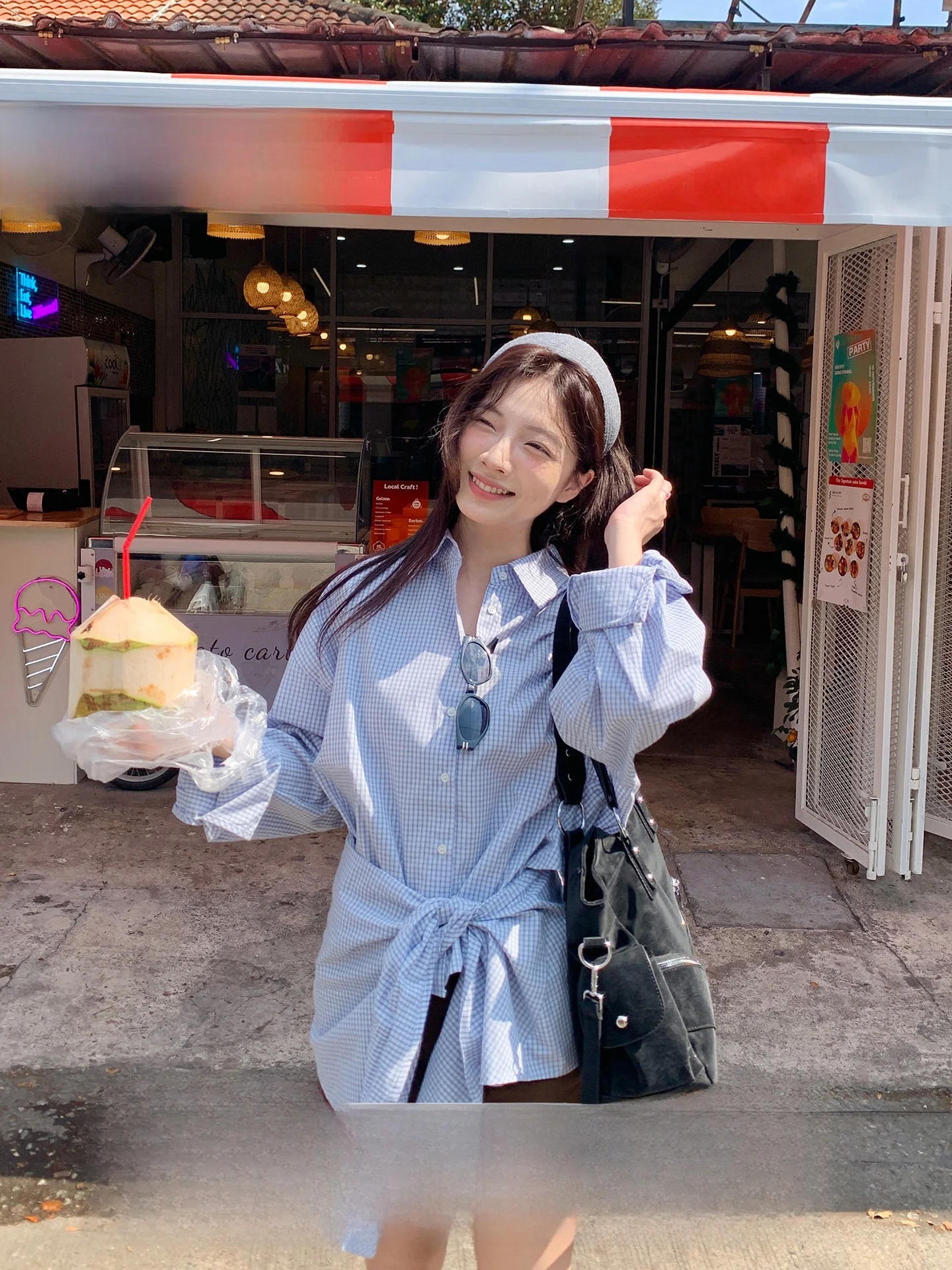 

Комплект из двух предметов: рубашка в клетку CheeseBunny и короткая юбка с поясом в японском стиле, весна 2026, новинка, хлопок, с воротником