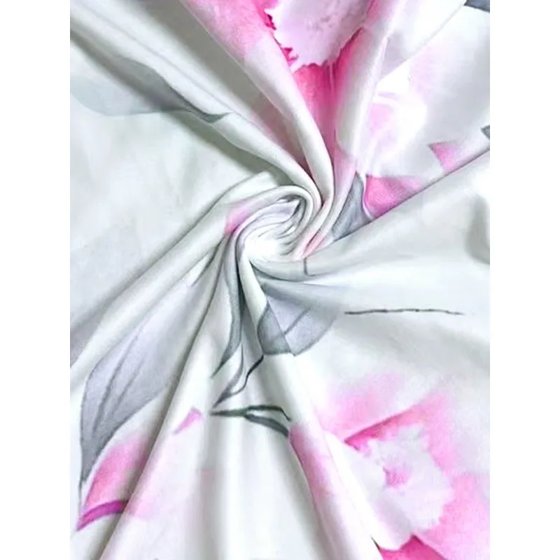 Spring and Summer Simple New Fashion Elegant Temperament Printed Long Dress Casual Long-sleeved Dress for Women