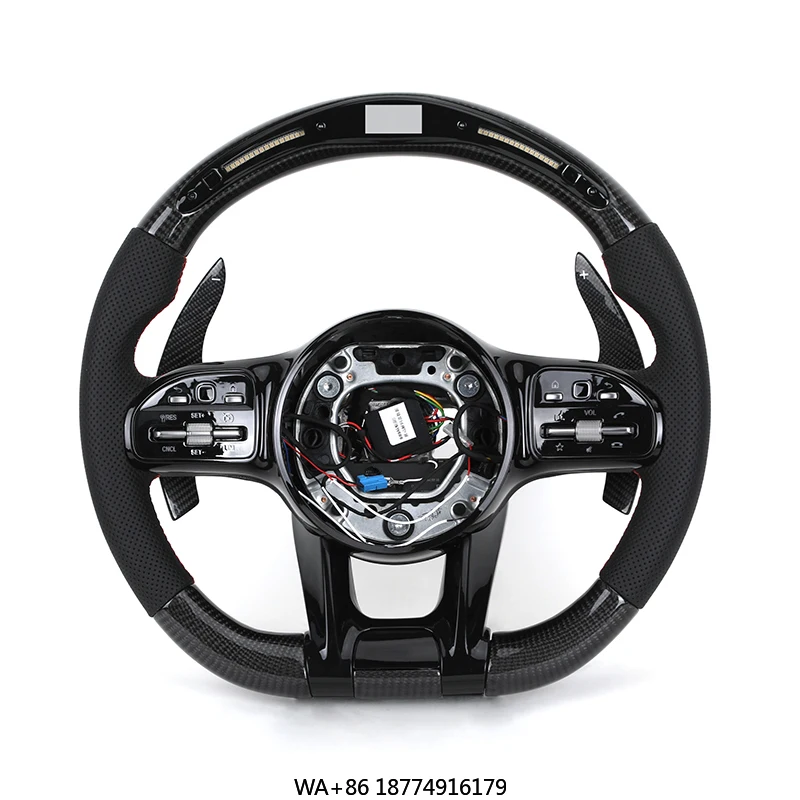W205 W246 C117 C217 W166 Leather Steering Wheel in Rose Madder Color