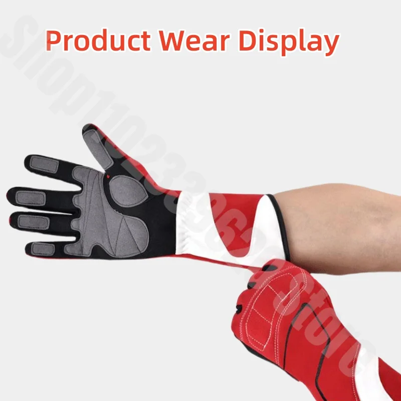 Outdoor Sports Racing Gloves Non-slip Breathable Karting Gloves Off-road Racing Training Gloves Windproof Cloth Accessories