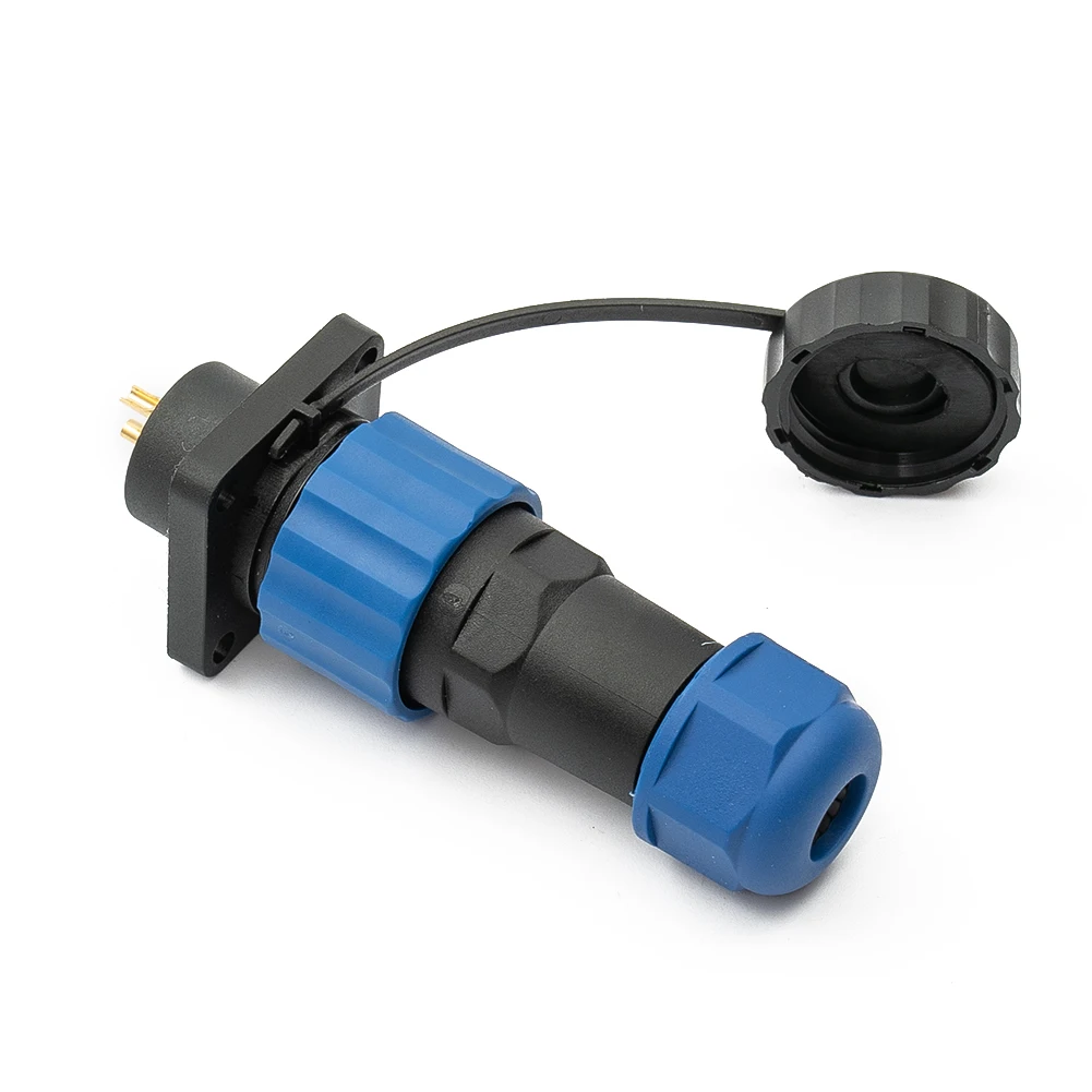 Socket IP68 Square Connector Designed for Wire to Wire Connections 2 9 Pin Waterproof Circular Connector SP16 Square