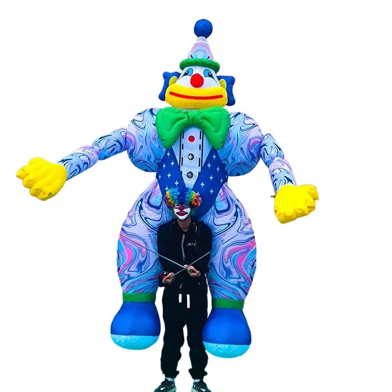

3m/3.5m Cartoon Clown DIY Walking Dance Inflatable Air Model for Playground Performance Props Festival Supermarket Circus Puppet