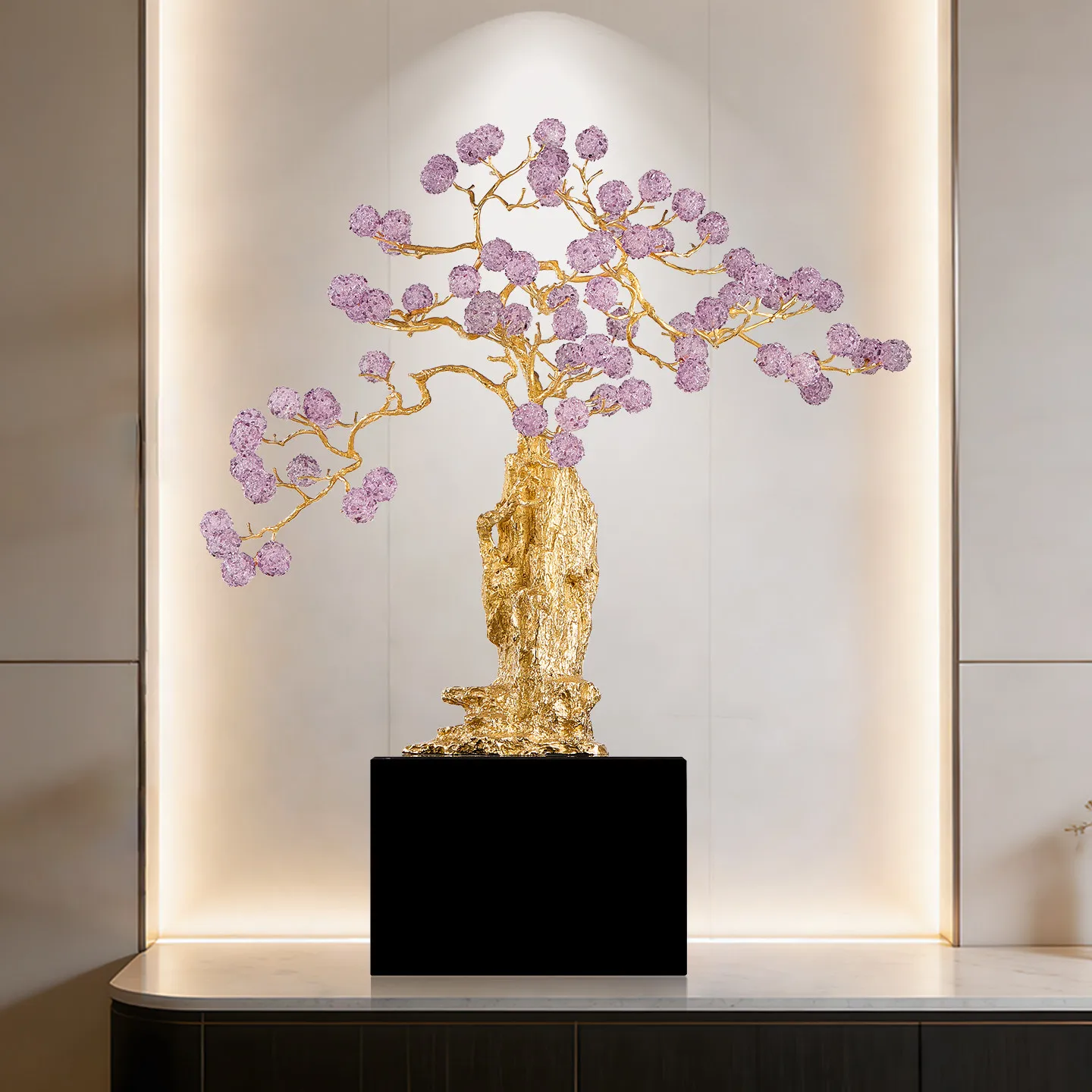 Amethyst Fortune Tree Large Ornament Entrance  Living Room Wangzhai Lucky Decoration