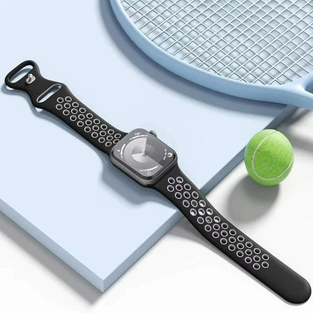 Силиконовый ремешок для Apple Watch 9 8 7 45 мм 41 мм 10 46 мм 42 мм Серия Correa для iwatch Ultra 49 мм 6 5 4 SE 44 мм 40 мм Браслет