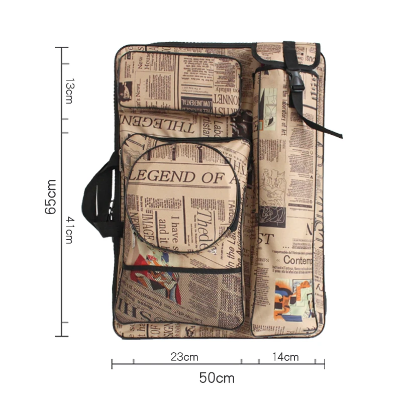 Vintage Fashion Art Bag A2/4K Art Board Bag For Artist Waterproof Art Portfolio Case Backpack A2 Drawing Board Bag