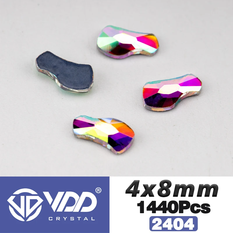VDD 1440 Stück Glas-Strass-Kristalle AB mit flacher Rückseite, zum Aufbügeln, Glitzer, verschiedene Formen, 3D-Steine, Großhandel für Nagelkunst, DIY-Dekorationen – Detail 5