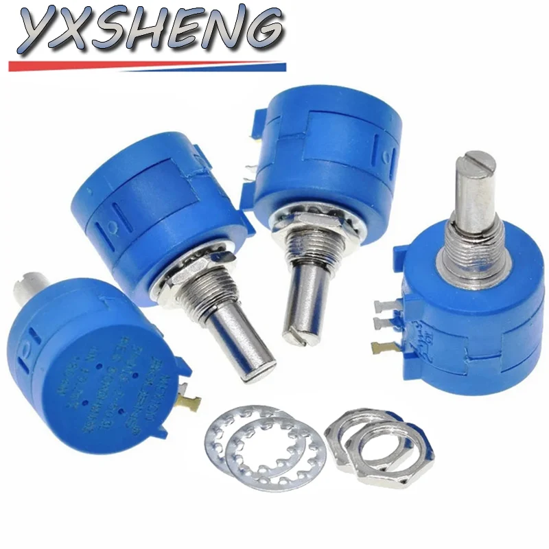 YXSHENG 3590S Multiturn Potentiometer 500 1K 2K 5K 10K 20K 50K 100K Ohm Potentiometer Adjustable Resistor 3590-2 102 202 502 103