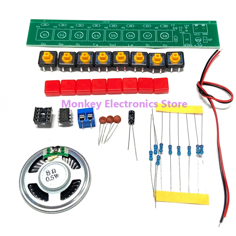 DIY NE555 Electronic Piano Loose Parts Eight Note Electronic Piano Electronic Building Kit DIY Fun Building