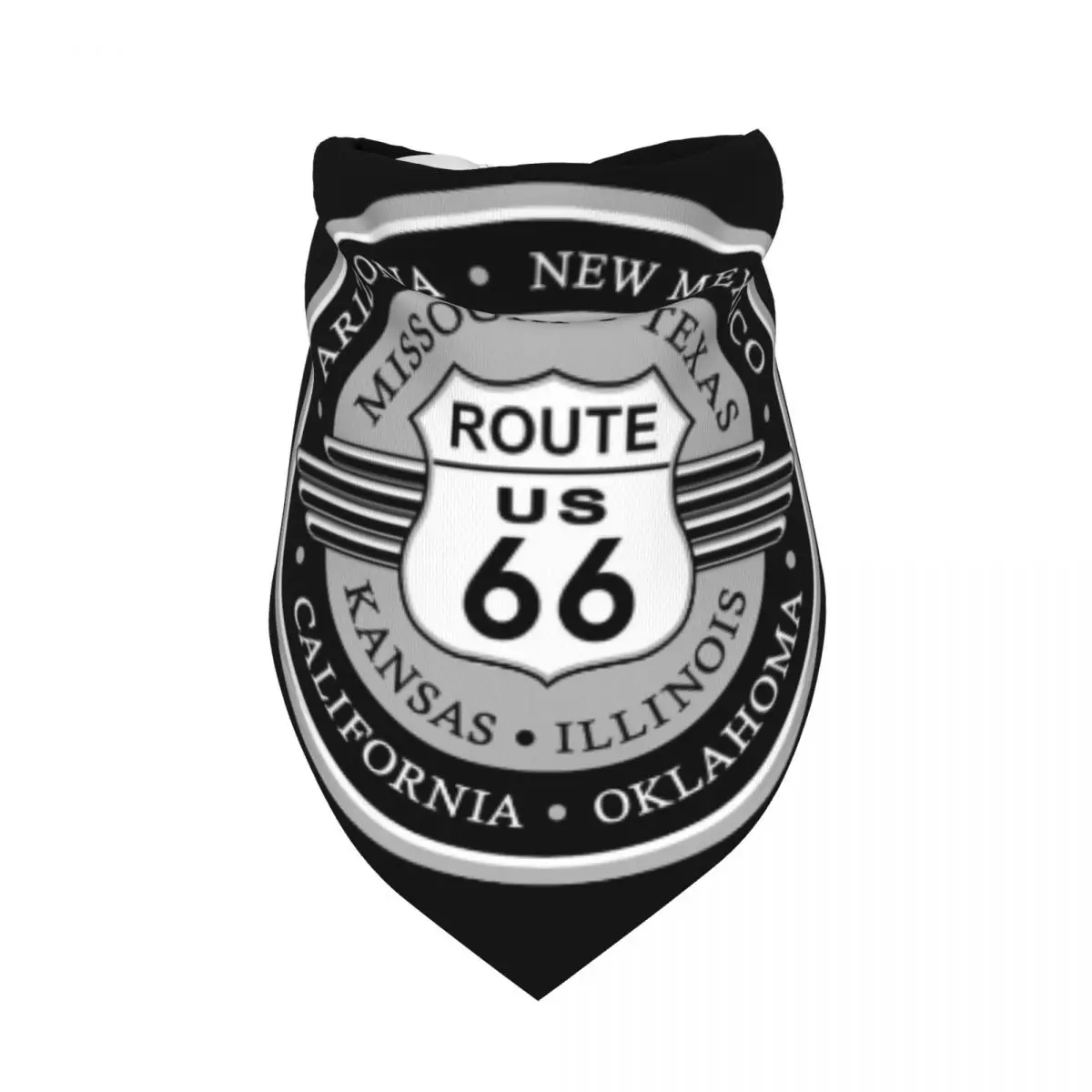 Route 66 Traffic Signs Pet Bandanas Pet Scarves Decoration Pet Triangle Bib For Dogs Cats