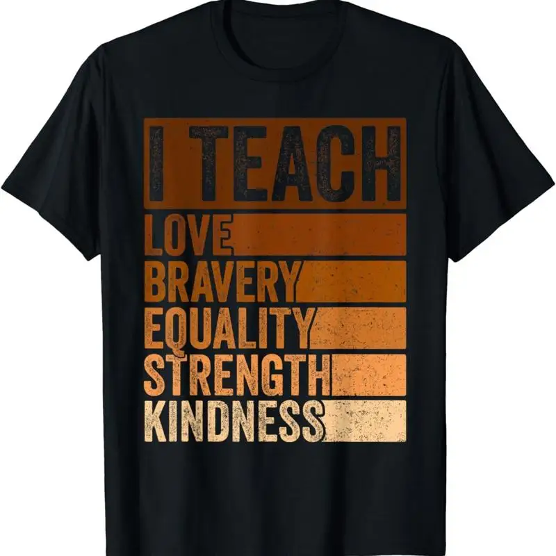 T-shirt pour adultes « I Teach Black History Month Teacher Melanin »