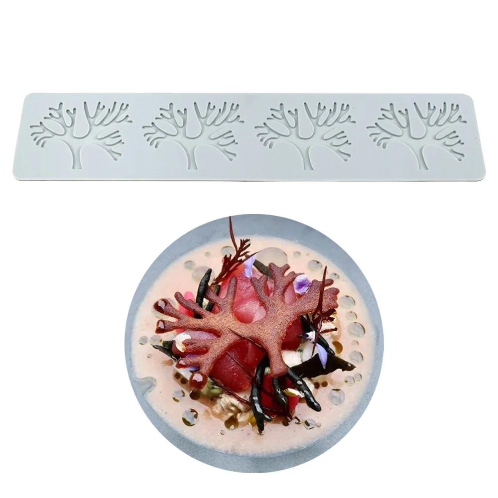 New Cake Lace Cushion Love Bubble Leaf Molecular Cuisine Creative Chinese Food Plate Silicone Mold Kitchen Accessories Tool