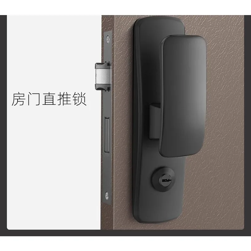 

Direct push-pull room door lock Bedroom indoor silent minimalist door handle Flat push household solid wood door lock