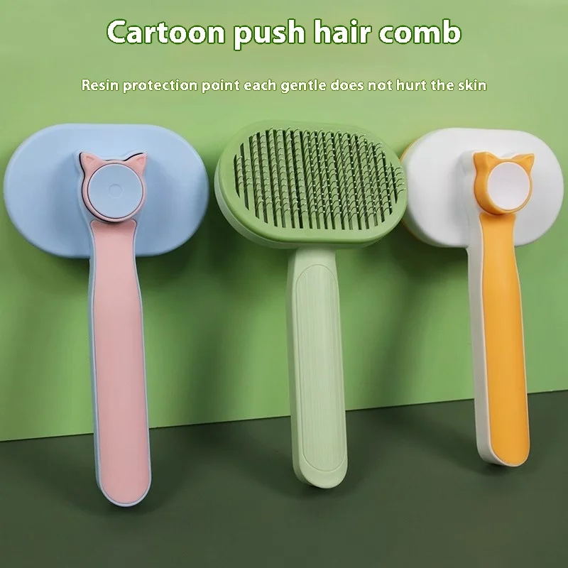 

Pet comb Cat comb One-click hair removal Stainless steel needle Massage comb Cat cleaning Beauty products