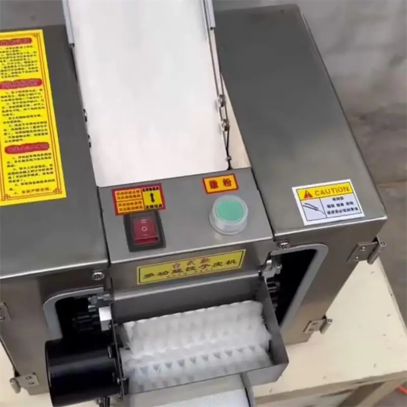 Automatic  Dumpling Wrapper Machine Dough Slicer Wonton Skin Slicer Stainless Noodle Pasta Maker
