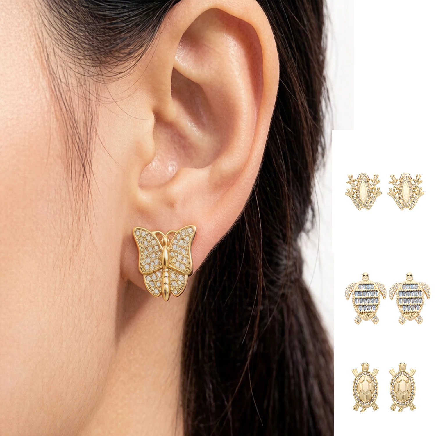 3D Cute Animal Earrings Economical Wholesale Price Restocking Quickly Birthday Gift for Besties and Friends