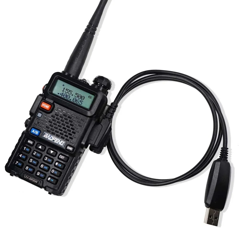 Baofeng-Cable de programación USB con CD de controlador para Walkie Talkie, Radio bidireccional, UV-5RE, UV-5R, Pofung, UV 5R, uv5r, 888S, UV-82