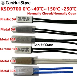 KSD9700 40C-250C Thermostat 45C 50C 85C 90C 150C Bimetal Disc Temperature Switch Fuse NC/NO Thermal Protector Degree Centigrade