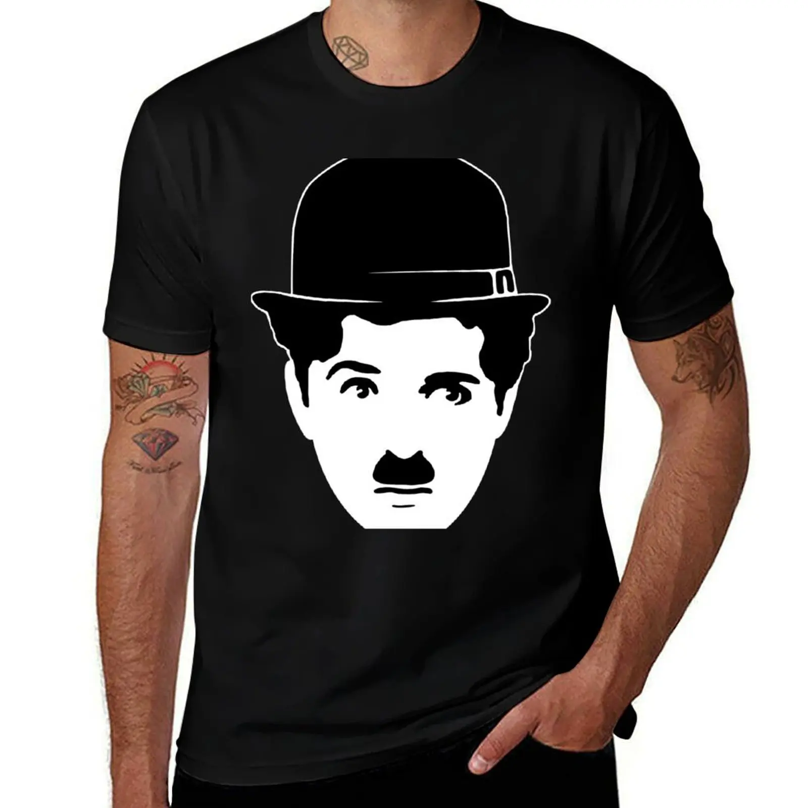 

Copy of “We think too much and feel too little" Quote by Charlie Chaplin Silhouette T-Shirt