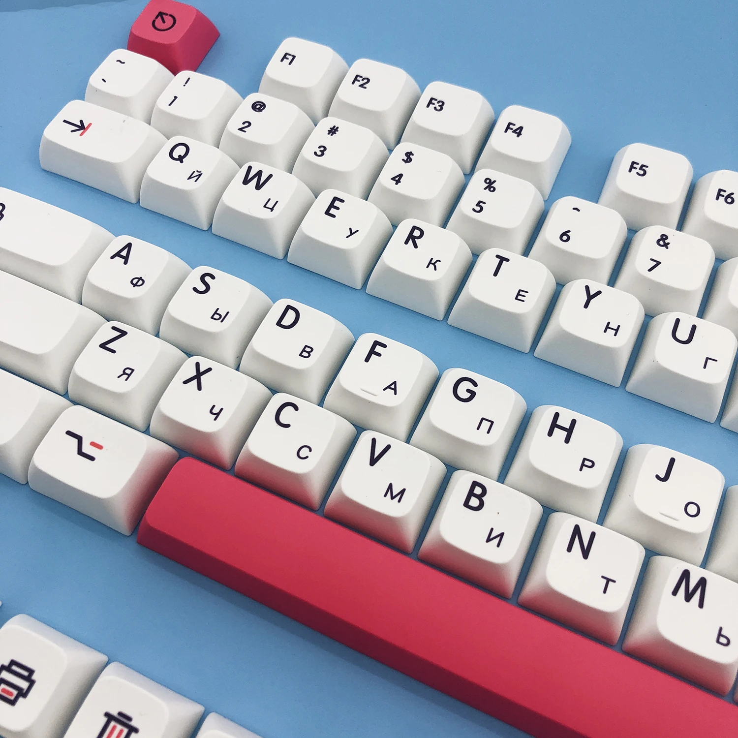 Колпачки для клавиш PBT, профиль XDA, персонализированные английские и русские колпачки для клавиш, сублимационная краска для ikbc Cherry MX 104/87/61, механическая клавиатура