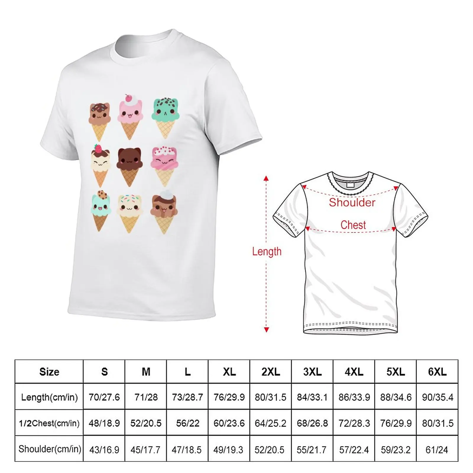 New Ice Cream Kittens T-Shirt sweat shirts vintage clothes funny t shirt mens white t shirts