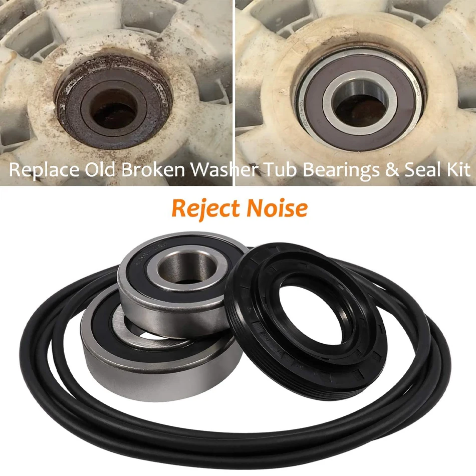 

TML 4036ER2004A Front Load Washer Tub Bearings and Seal Kit for LG & Kenmore Etc Rotate Quiet Deep Groove Ball Bearings