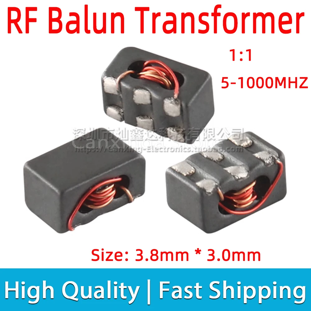 5pcs C2139NL SMD RF Signal Balun Transformer Bandwidth 5mHz-1000mHz Impedance Ratio 1:1 Isolated Isolation Transformer