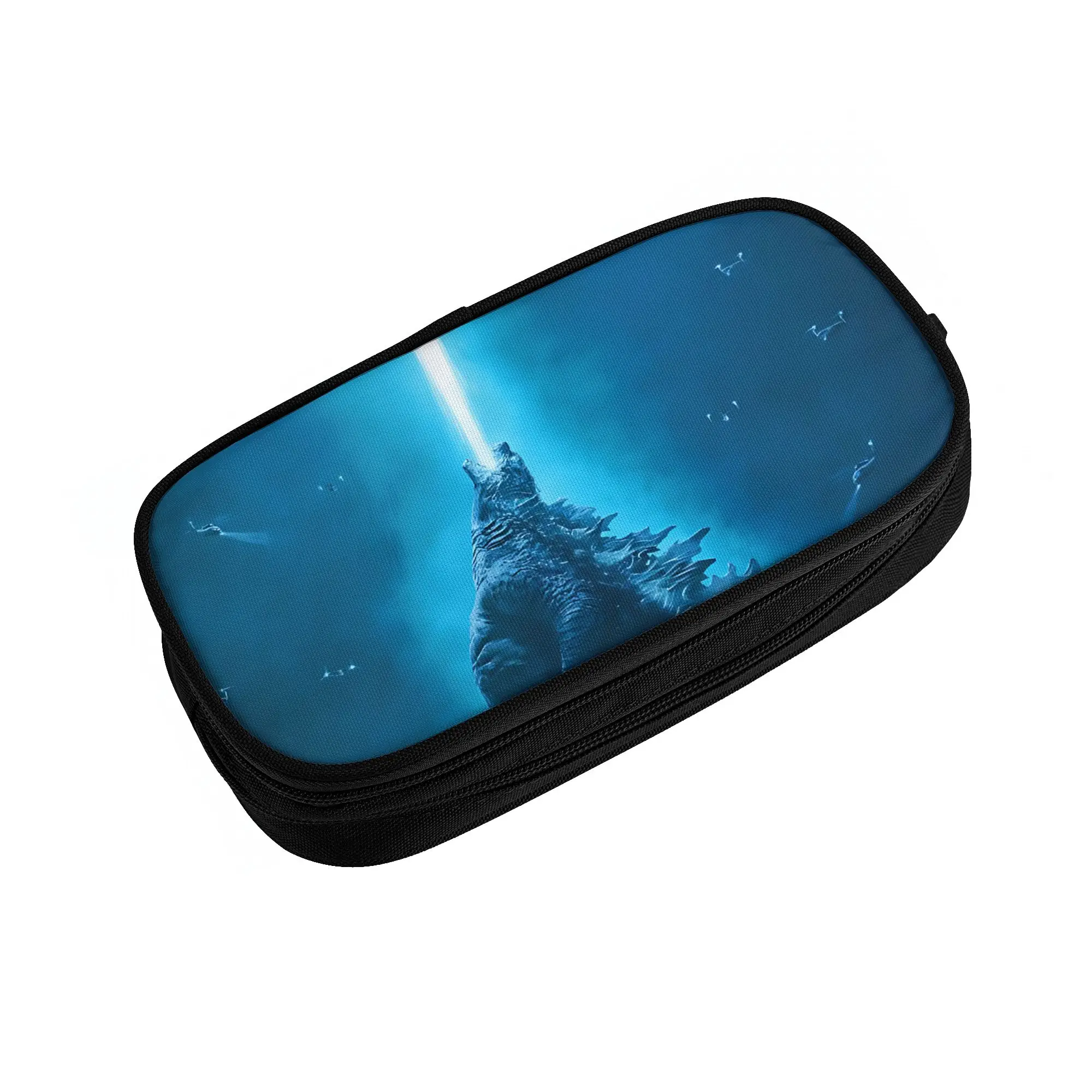 1 Piece Sky Pencil Cases Pen Holder Storage Stationery GODZILLA Supplies Large Storage Pen Box Pencil Bag for Students