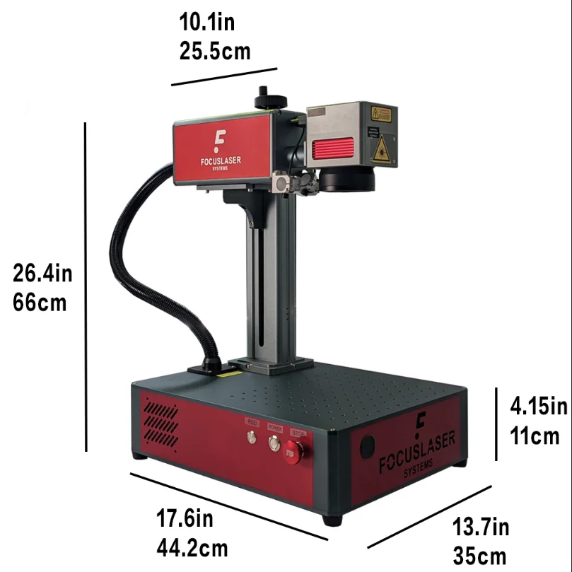 Raycus Desktop Fiber Marking Engraving Machine 20W/30W Focuslaser JPT Mopa IC Card Work New AI/ DXF Color Marking Metal