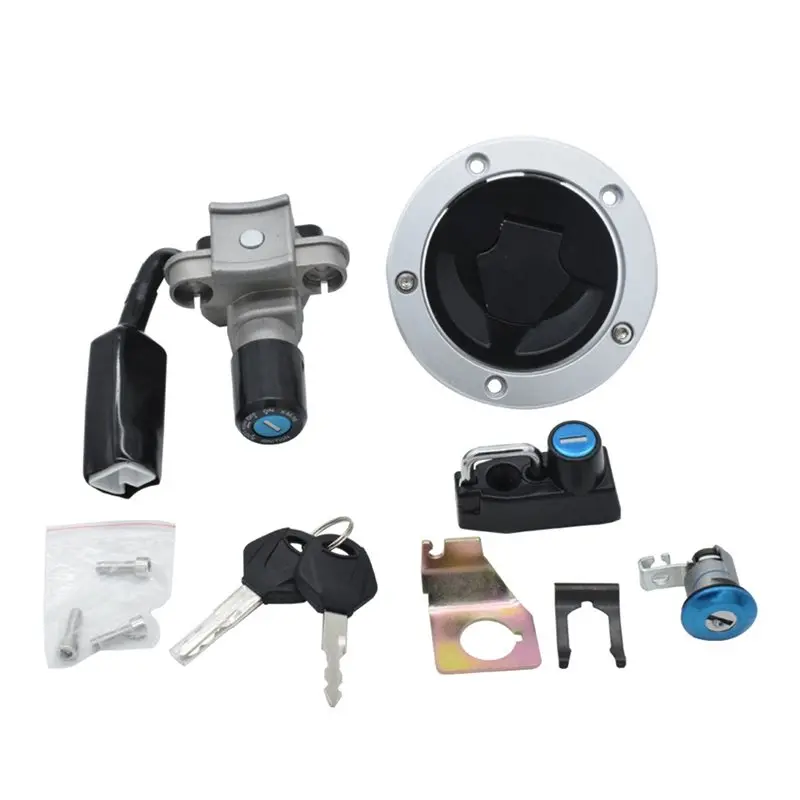 A60E-Lock Key Set Ignition Switch Fuel Gas Cap Full Lock For Kawasaki Z125 PRO BR125J 2017-2022 Motorcycle