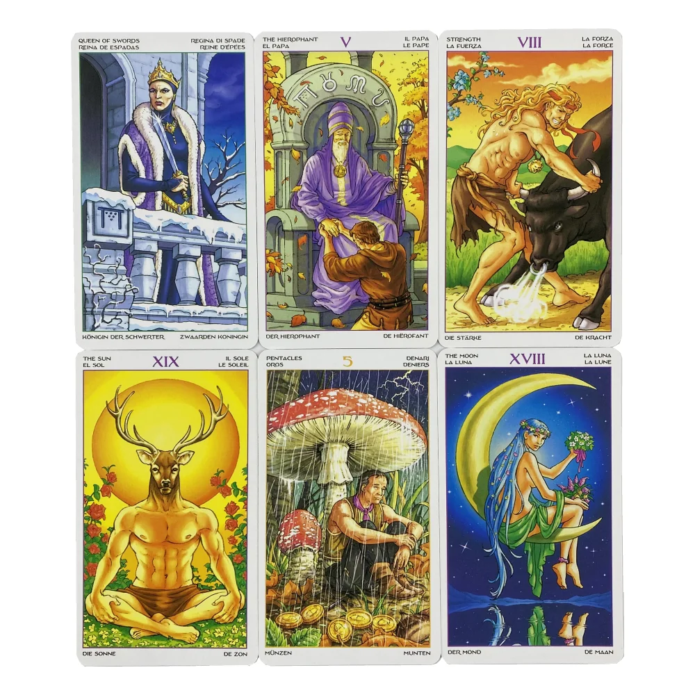 Wheel Of Year Tarot Cards A 78 Deck Oracle English Visions Divination Edition Borad Playing Games