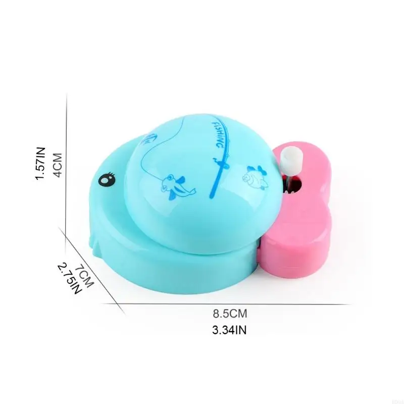 Mini Fishing Game Portable Fishing Toy for / Wind-up Power Education Stimulation for Toddler Age