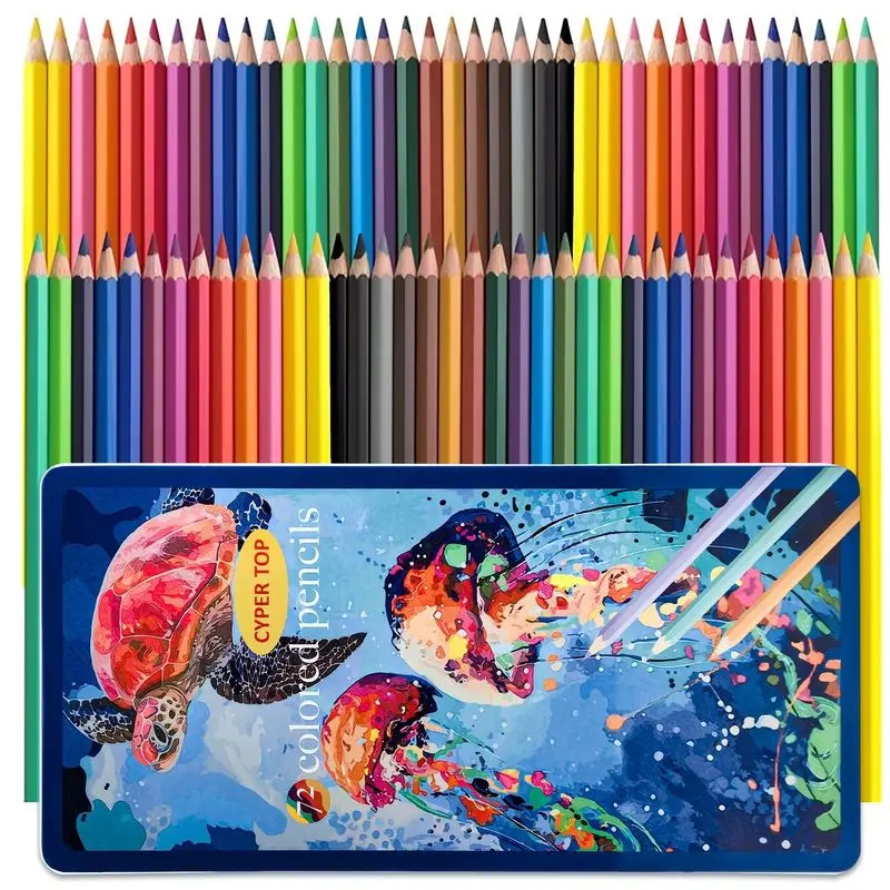 72 Colors Artist Colored Pencils Set for Adult Coloring Books, Soft Core Coloring Pencils, Professional Numbered Drawing Pens