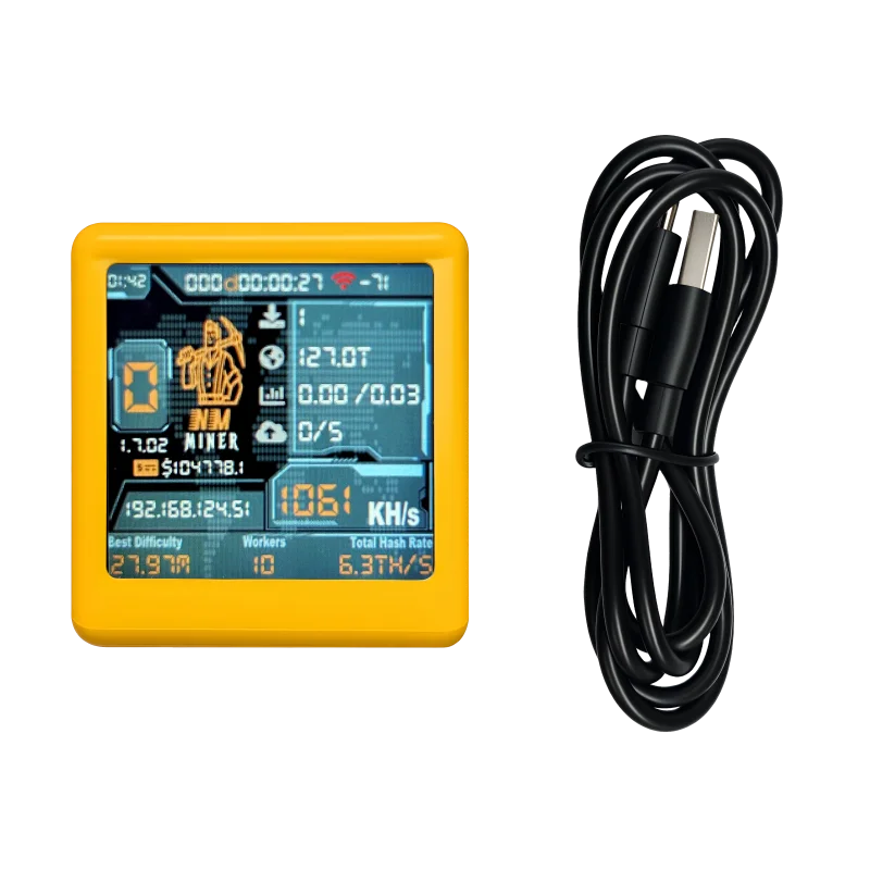 เครื่องขุด NMMiner รุ่นทางการ สีสันสดใส สมาร์ททีวี 1000KH/s ดีกว่า Nerdminer v2 ESP32 BTC SOLO Lottery Miner & นาฬิกาตั้งโต๊ะเงียบพร้อมของขวัญสุดพิเศษ